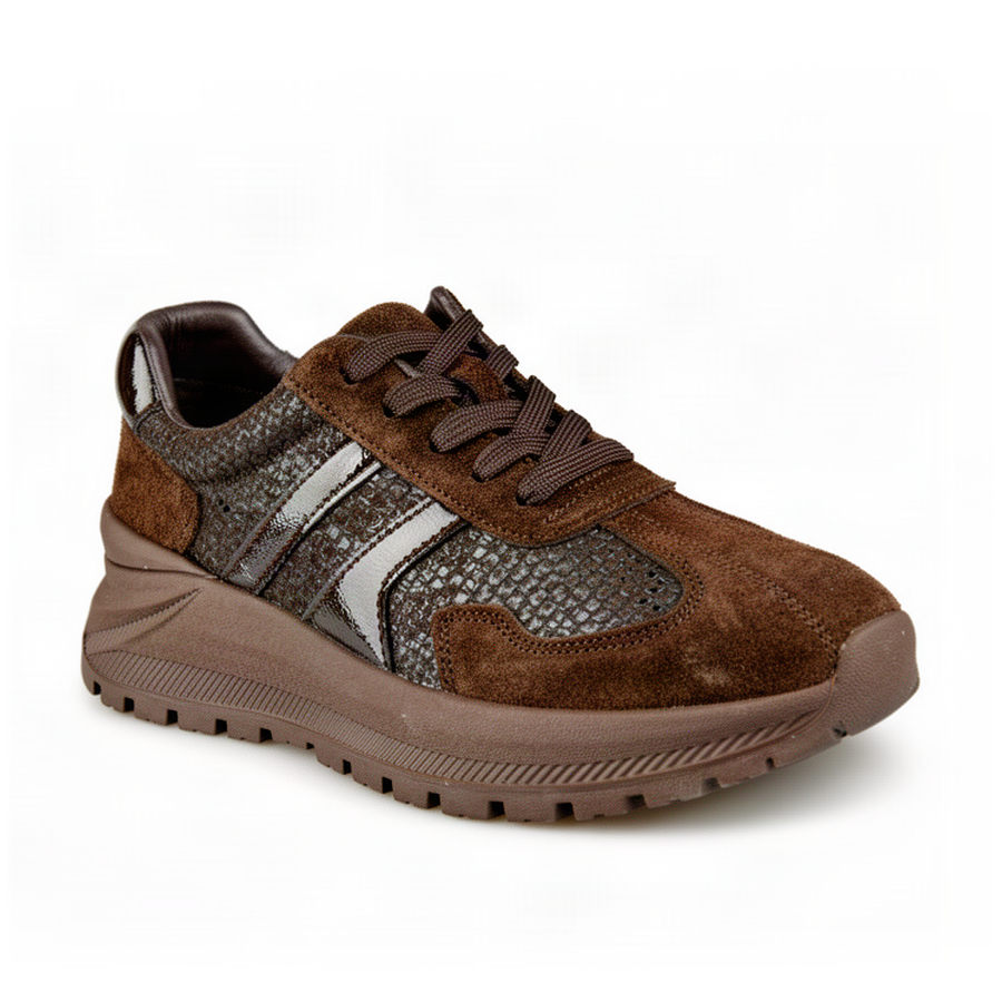 adidași damă piele naturală maro 0163182