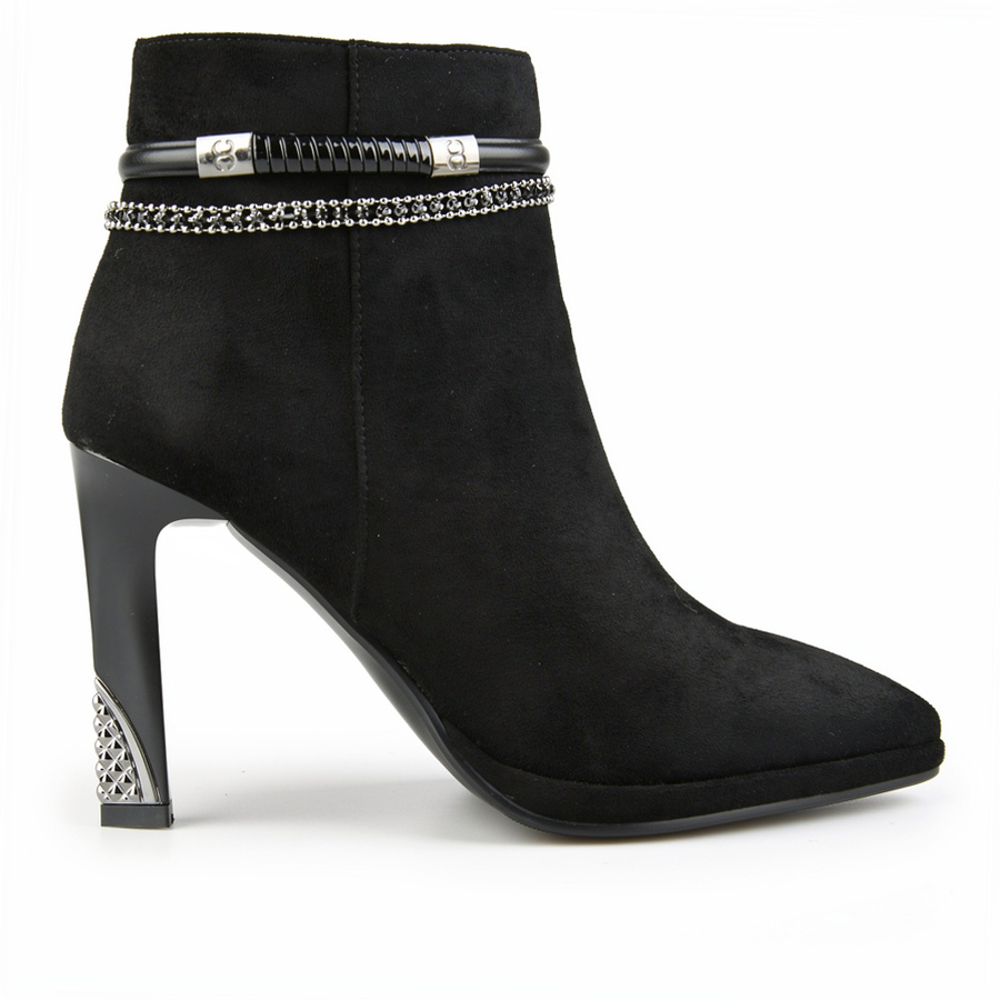 botine damă textil negru 0162068