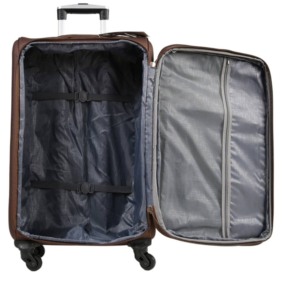 big suitcase textile brown 0163716