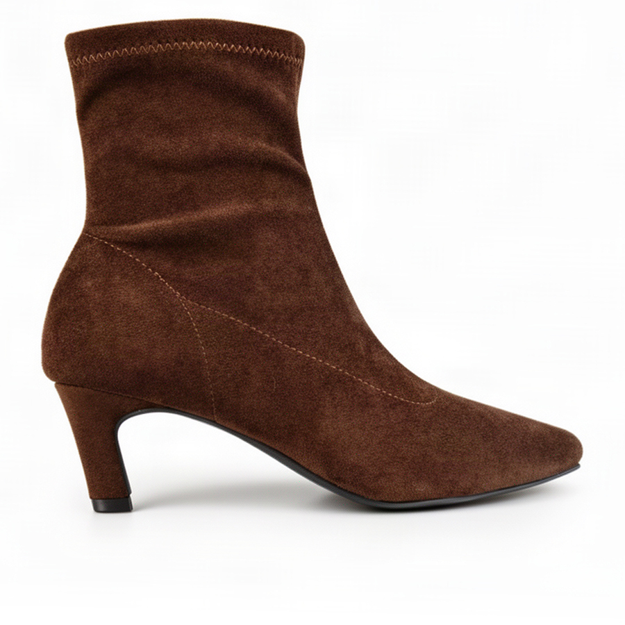 botine damă textil maro 0162825