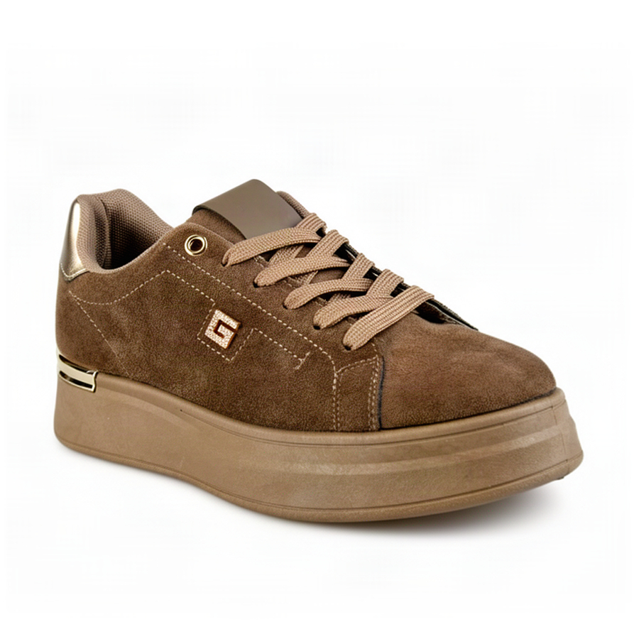 adidași damă textil/piele ecologică maro 0163357