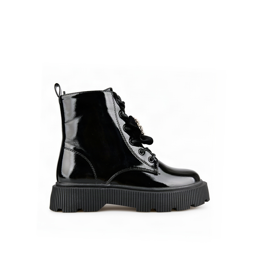 kids boots synthetic leather black 0162546
