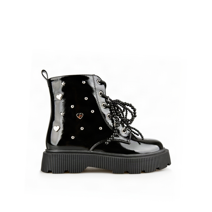 kids boots synthetic leather black 0162548