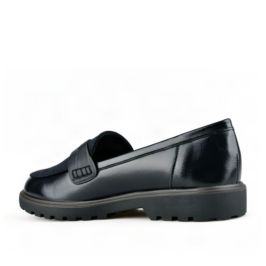 lady's shoes textile/synthetic leather dark blue 0163001