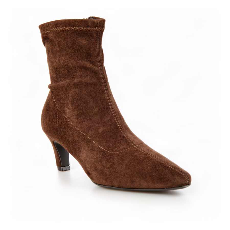 botine damă textil maro 0162825