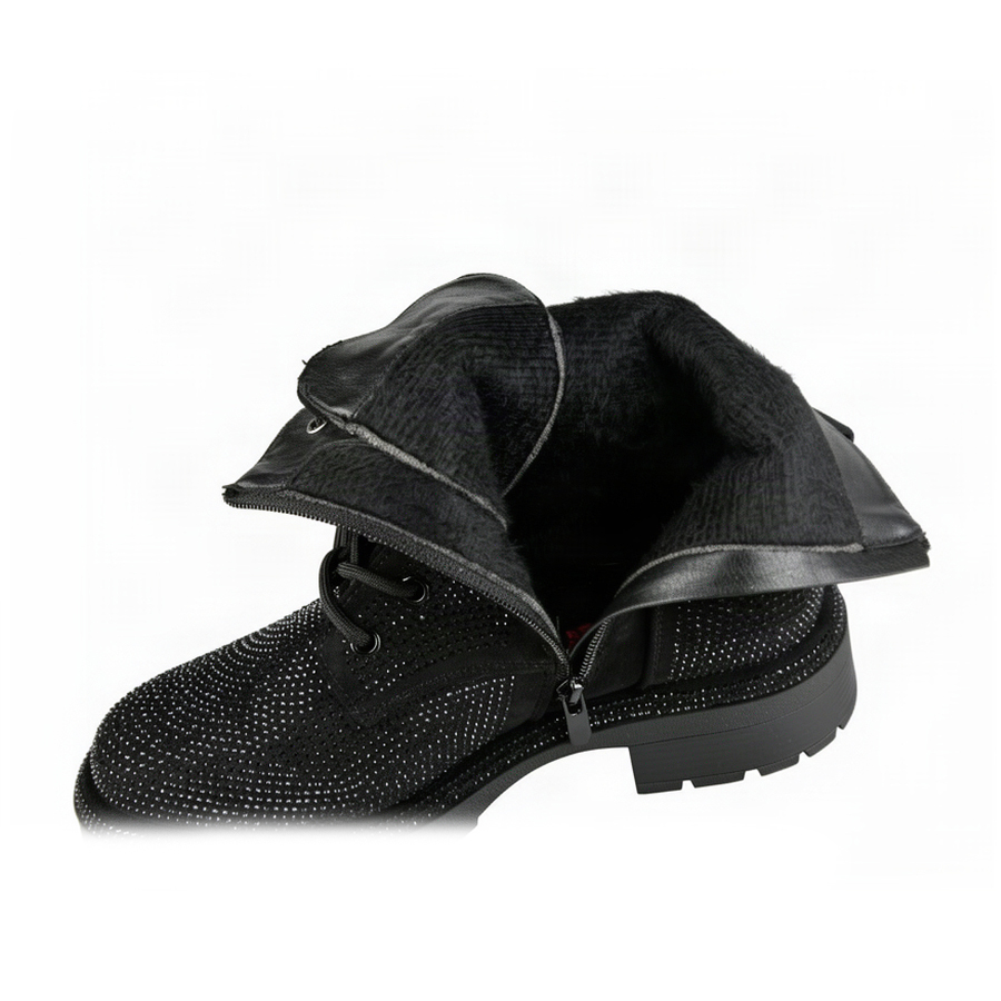 botine damă textil negru 0162445