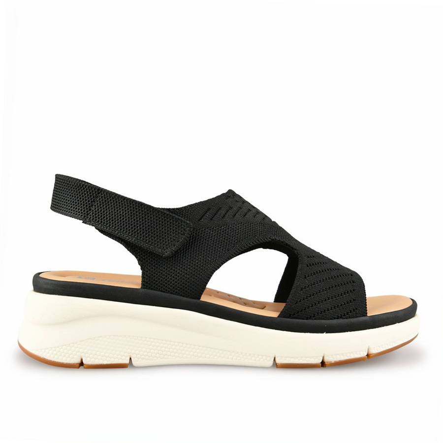 lady's sandals textiles black 0160692