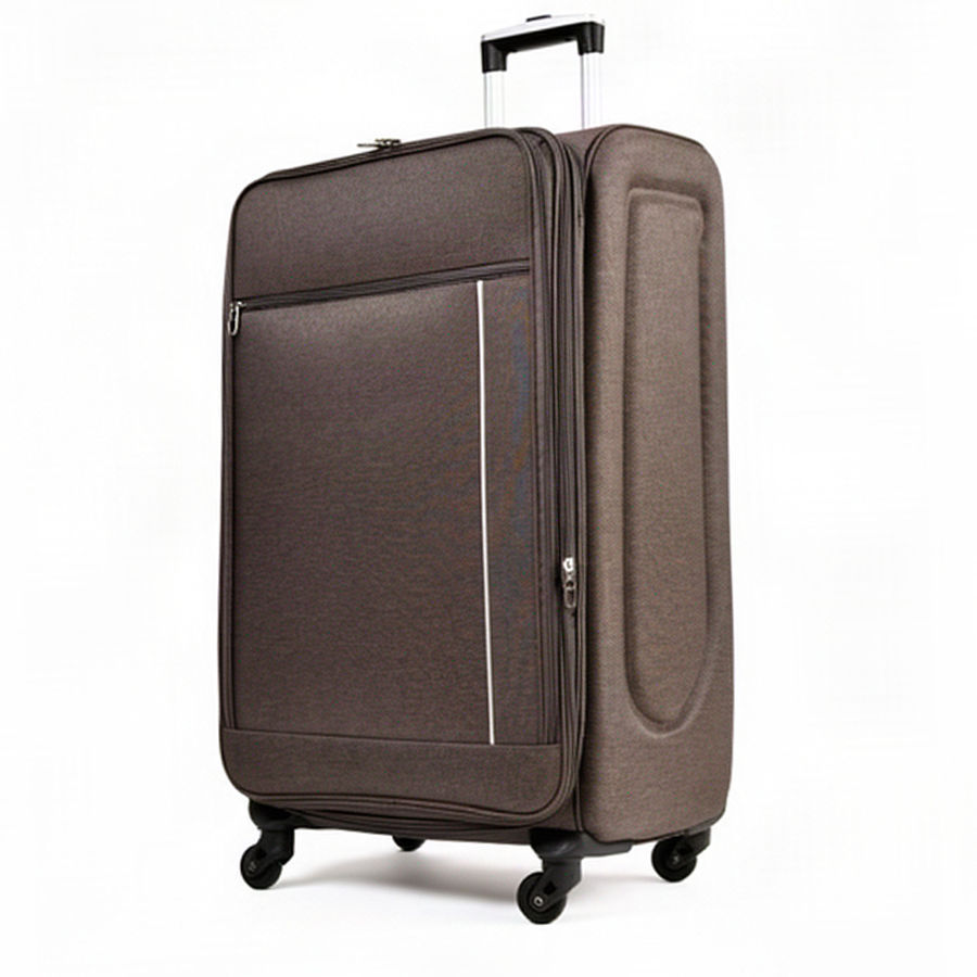 big suitcase textile brown 0163704
