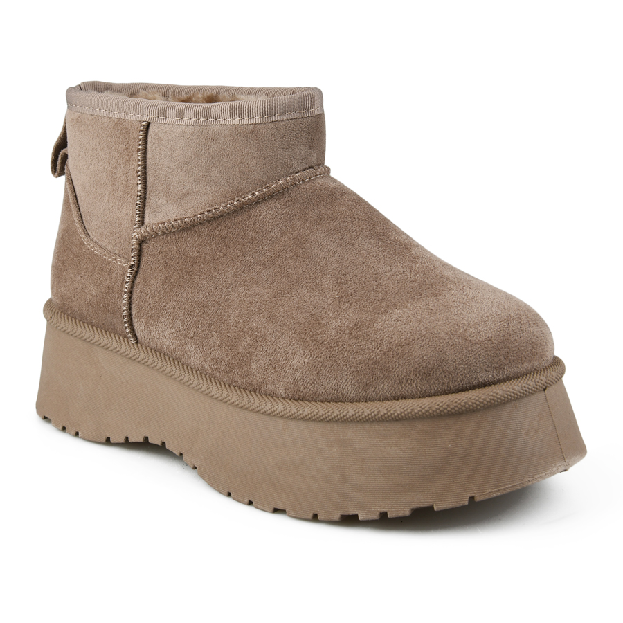 botine de zăpadă damă textil maro deschis 0163354