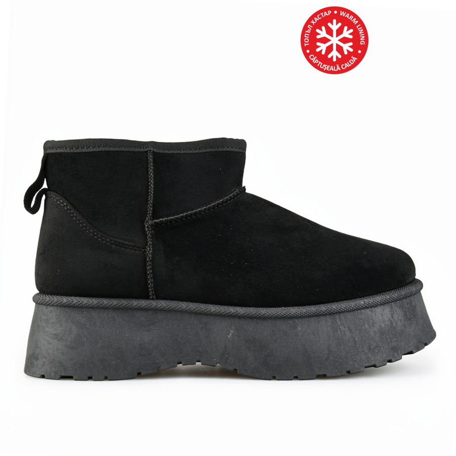 botine de zăpadă damă textil negru 0163353