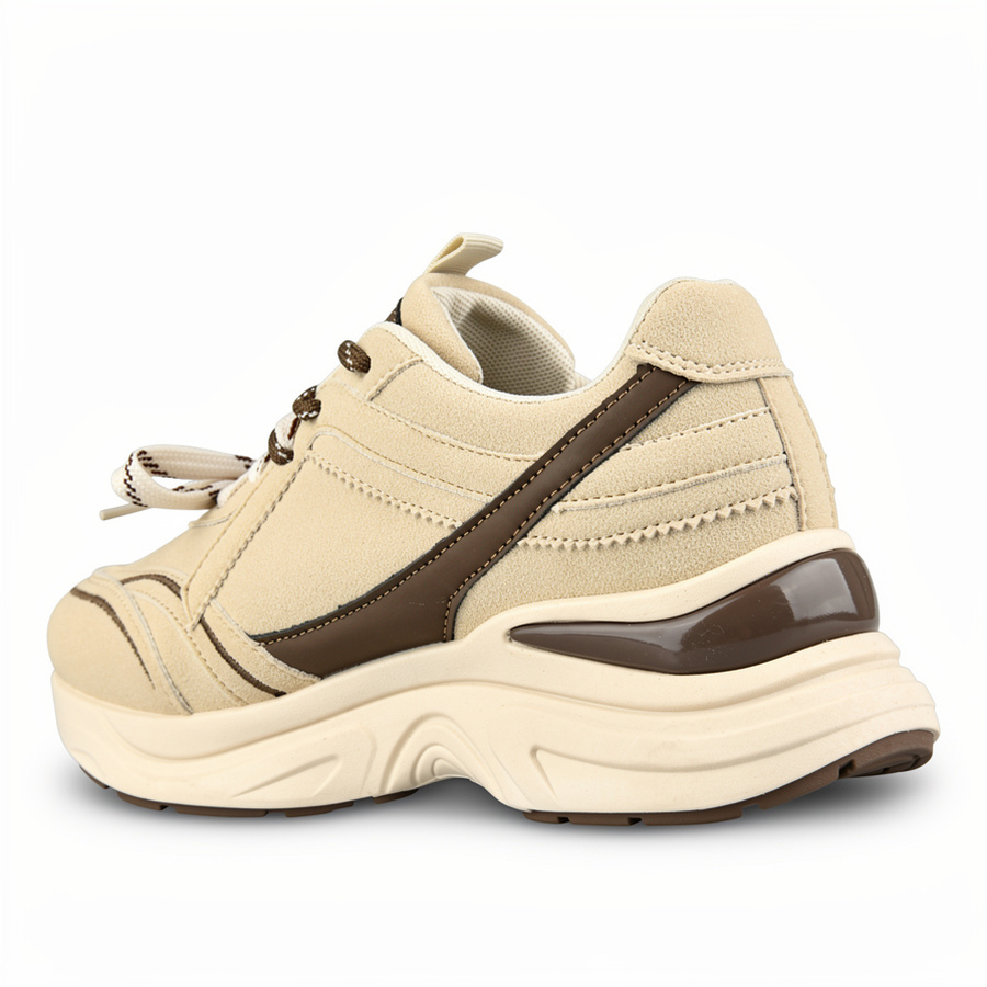 lady's sneakers textiles beige 0162730