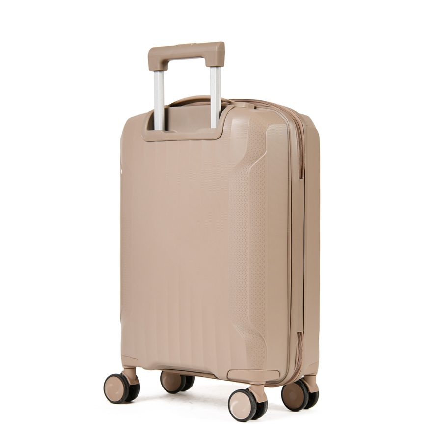 medium suitcase polypropylene light brown 0161431