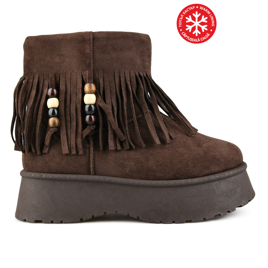botine de zăpadă damă textil maro 0163355