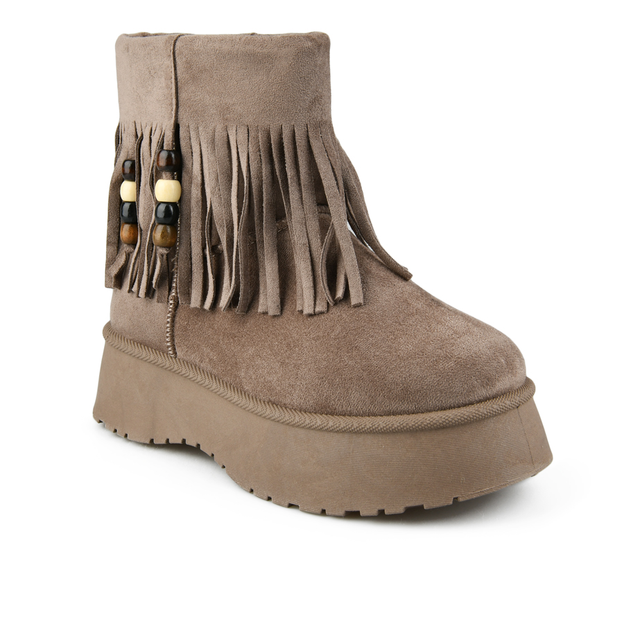 botine de zăpadă damă textil maro deschis 0163356