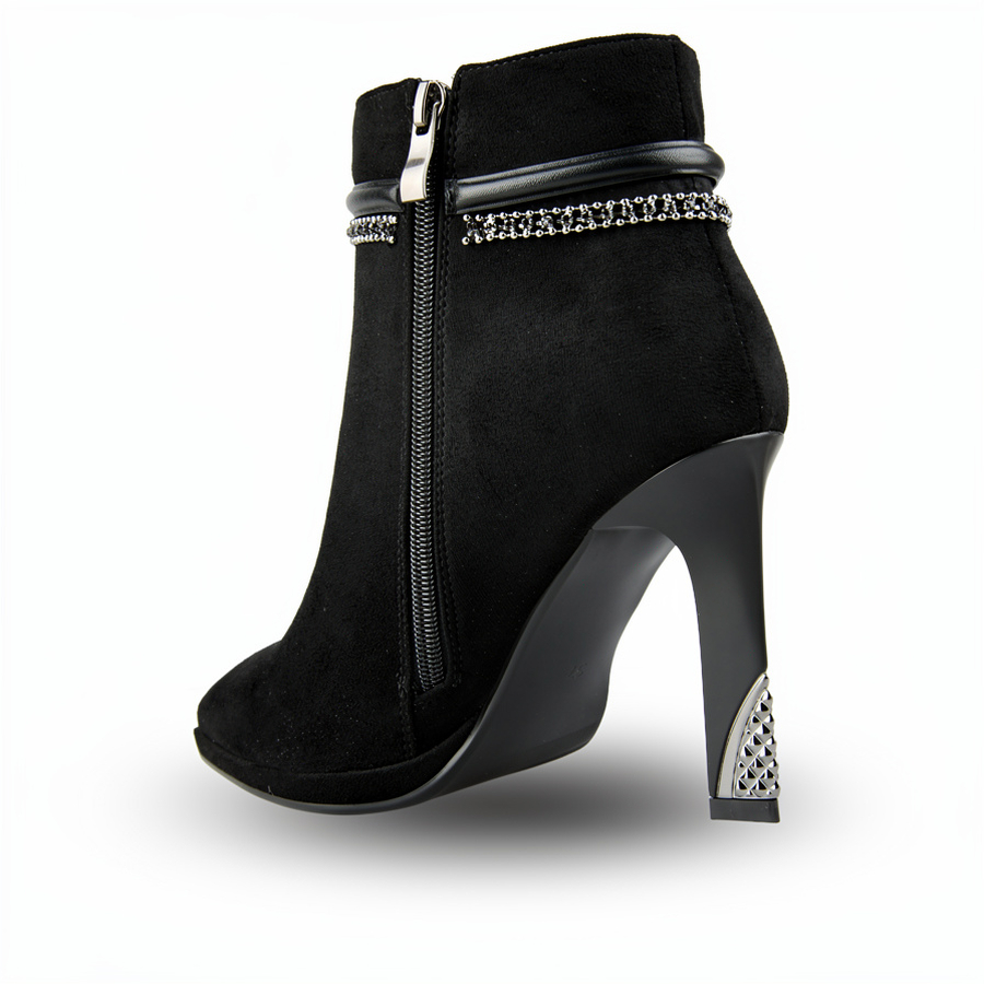 botine damă textil negru 0162068