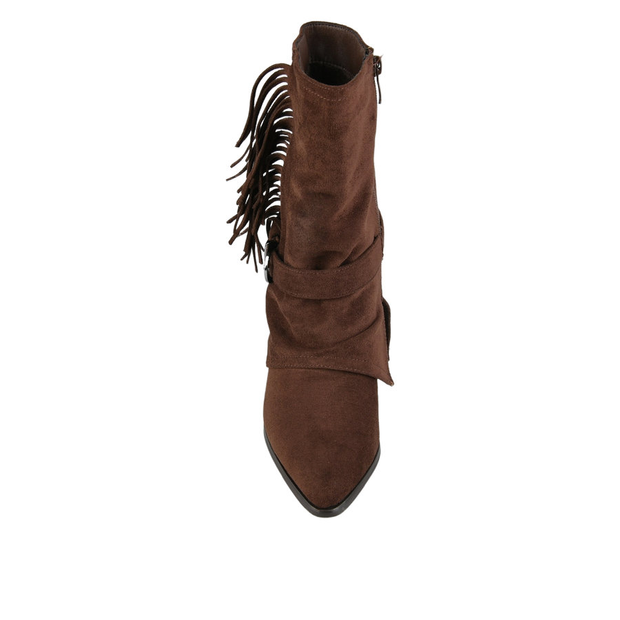 botine damă textil maro 0162833
