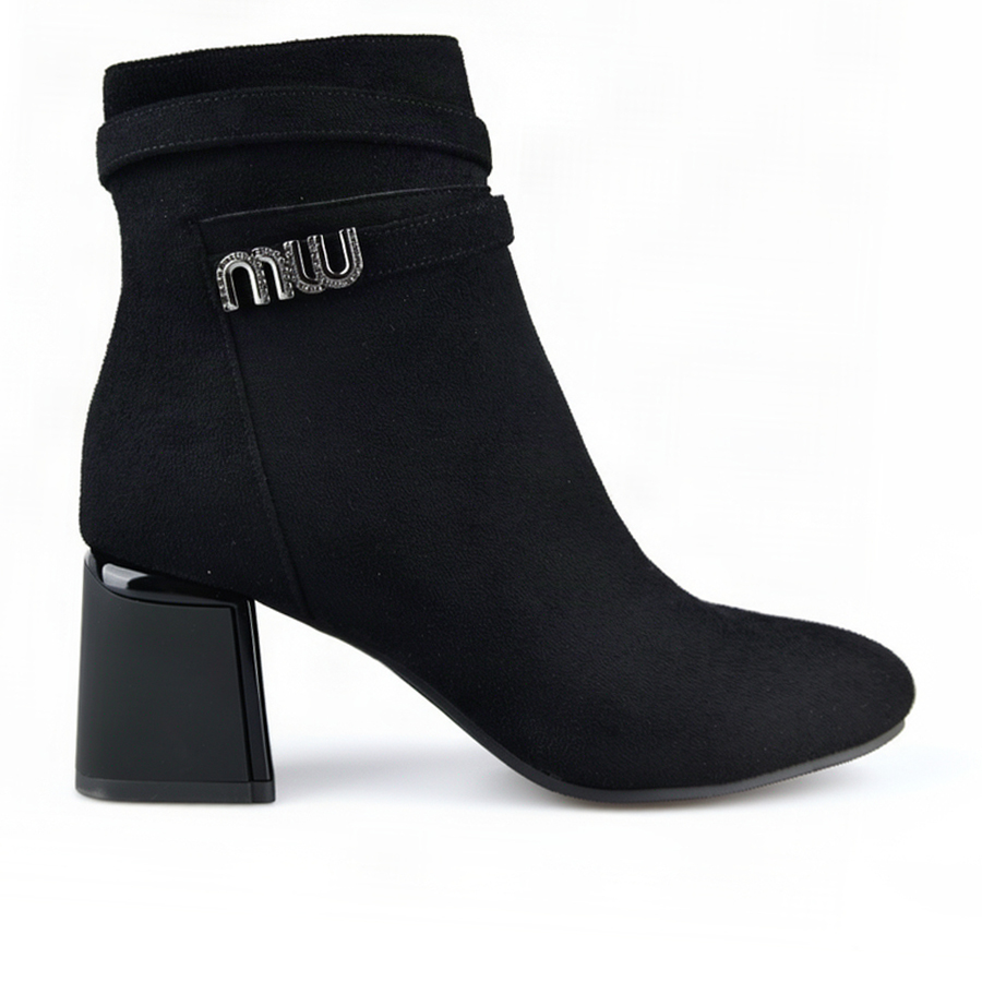 botine damă textil negru 0162433