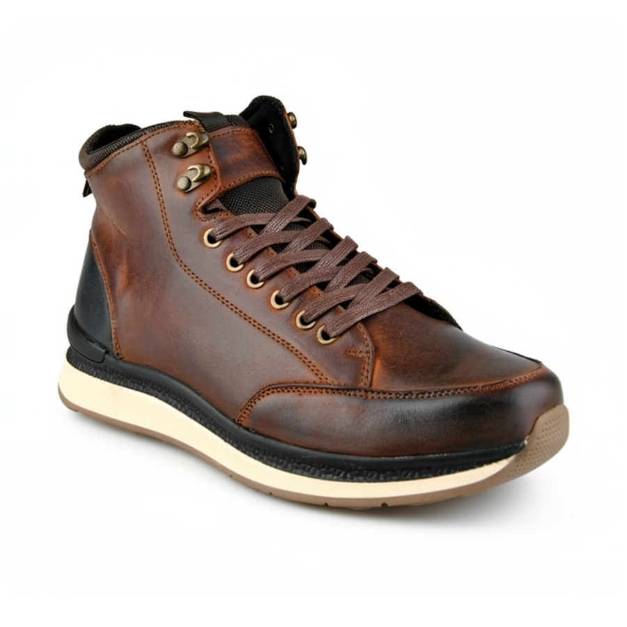 botine bărbați piele naturală maro închis 0162942