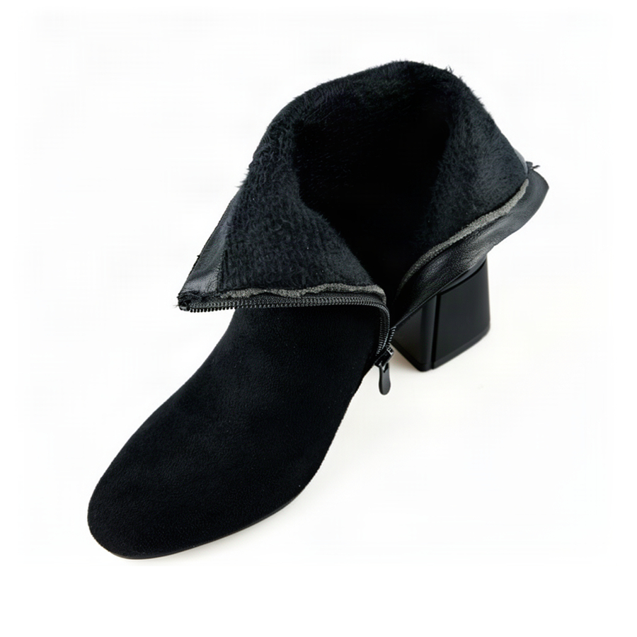 botine damă textil negru 0162433