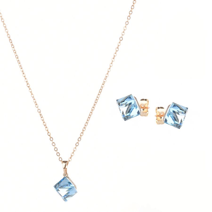 set damă alamă, cristale Swarovski auriu 0165086