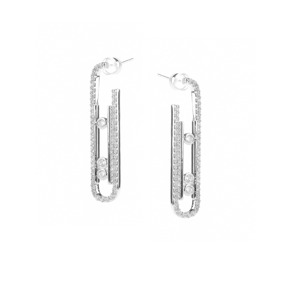 set colier și cercei damă cupru argintiu 0165177