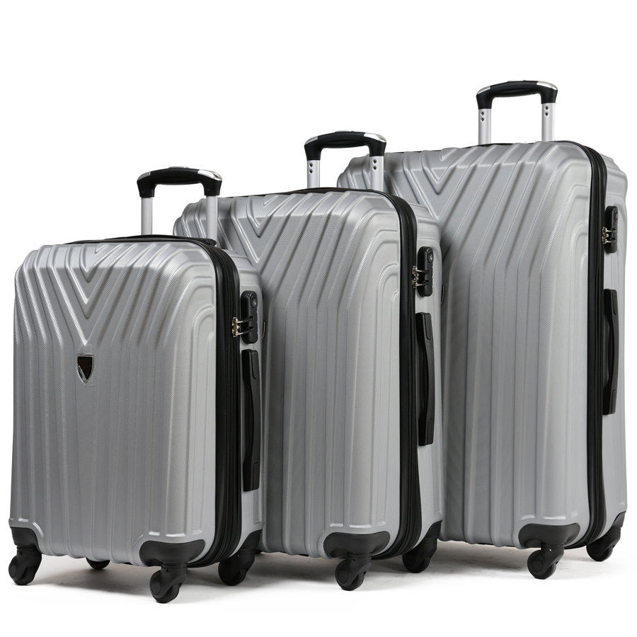 small suitcase ABS plastic silver 0163669