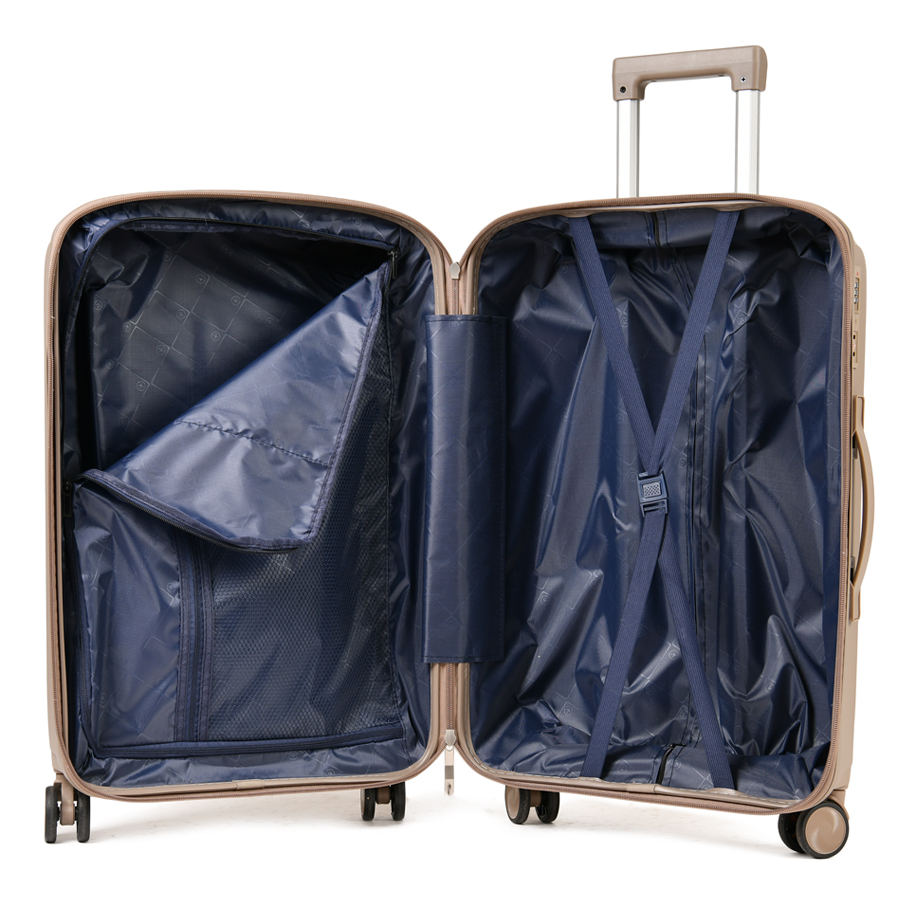 medium suitcase polypropylene light brown 0161431