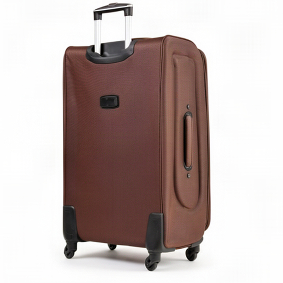 big suitcase textile brown 0163716