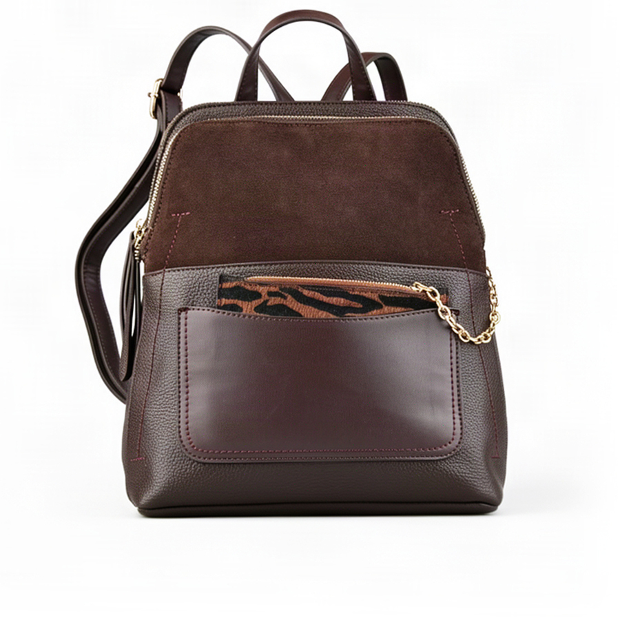 rucsac damă piele naturală/piele ecologică maro 0163164