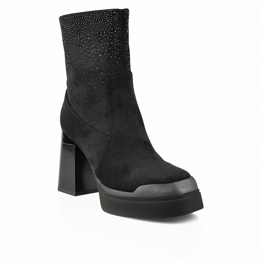 botine damă textil negru 0162051