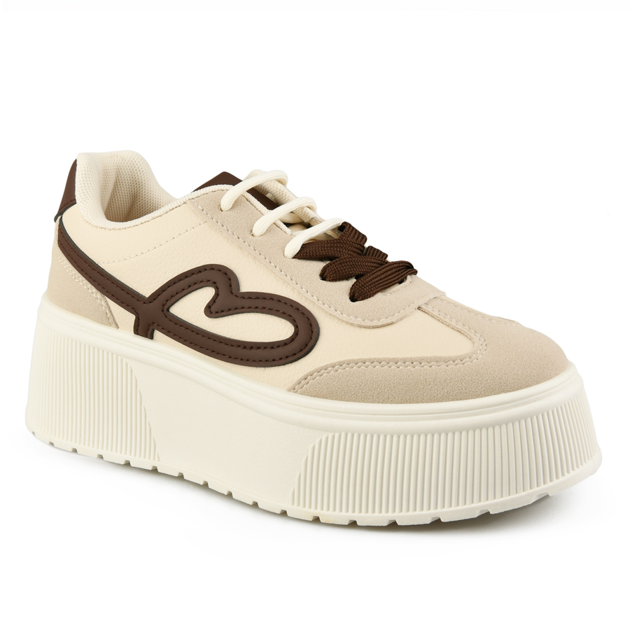 adidași damă piele ecologică bej 0163371