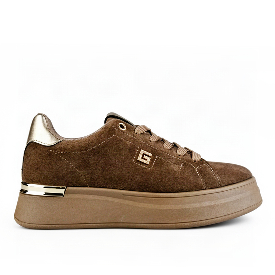 adidași damă textil/piele ecologică maro 0163357