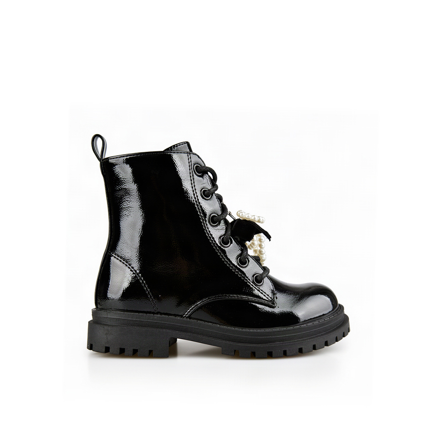 kids boots synthetic leather black 0162553
