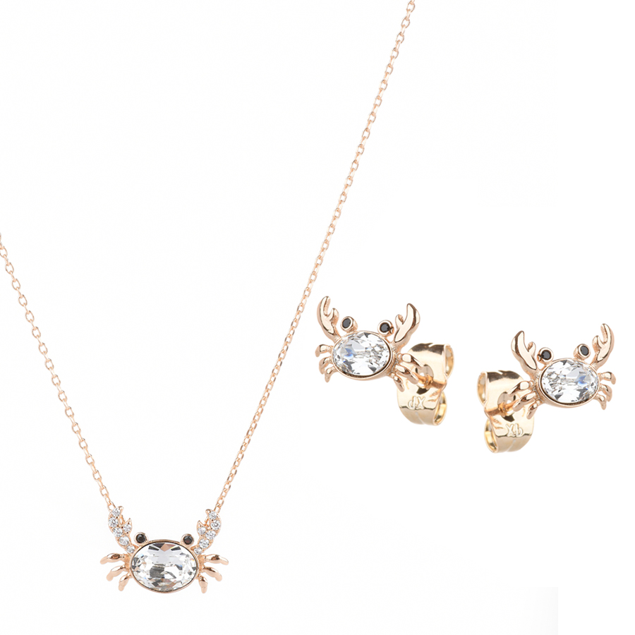 set damă alamă, cristale Swarovski auriu 0165087