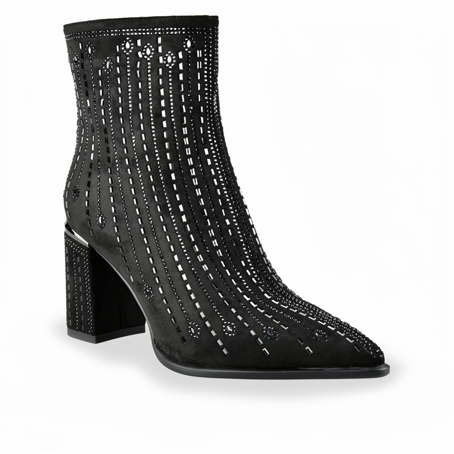 botine damă textil negru 0162058