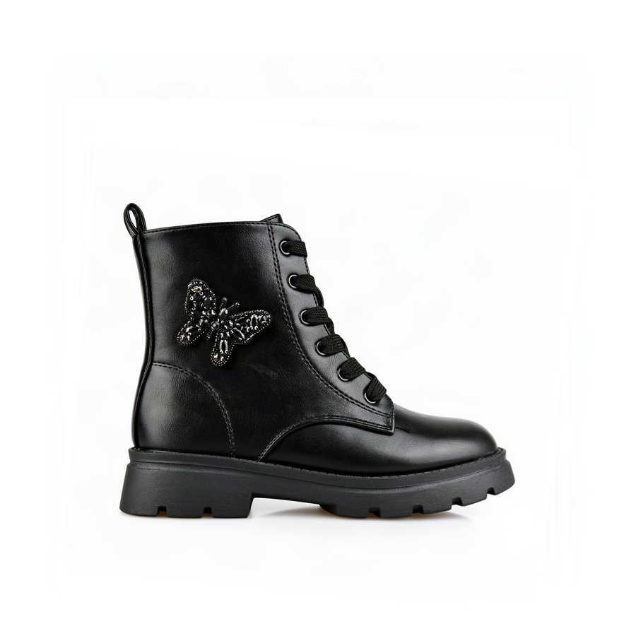 kids boots synthetic leather black 0162542