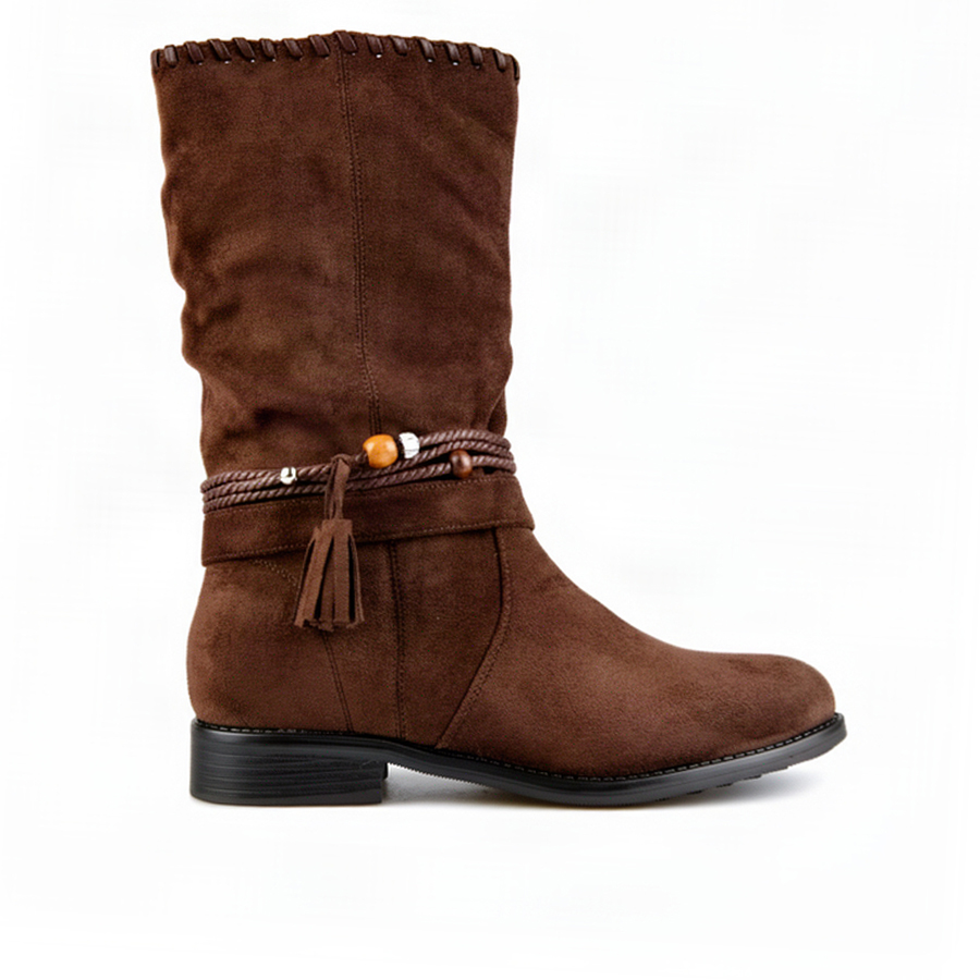botine damă textil maro 0162783