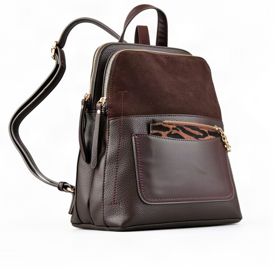 rucsac damă piele naturală/piele ecologică maro 0163164