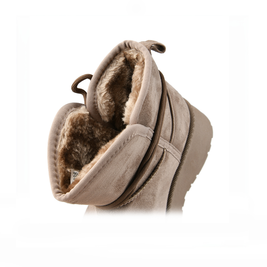 botine de zăpadă damă textil maro deschis 0162978