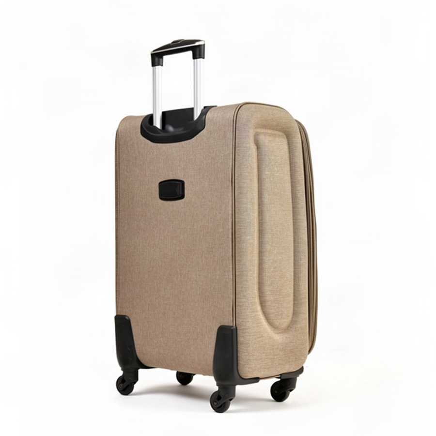 medium suitcase textile beige 0163706