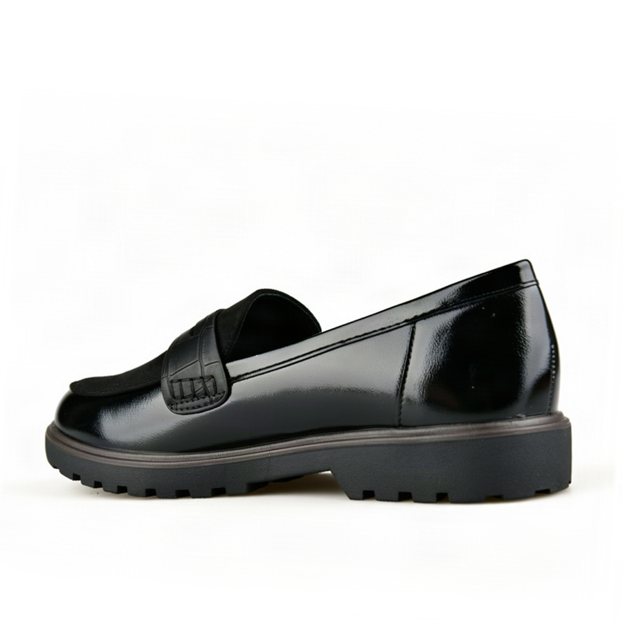 lady's shoes textile/synthetic leather black 0163002