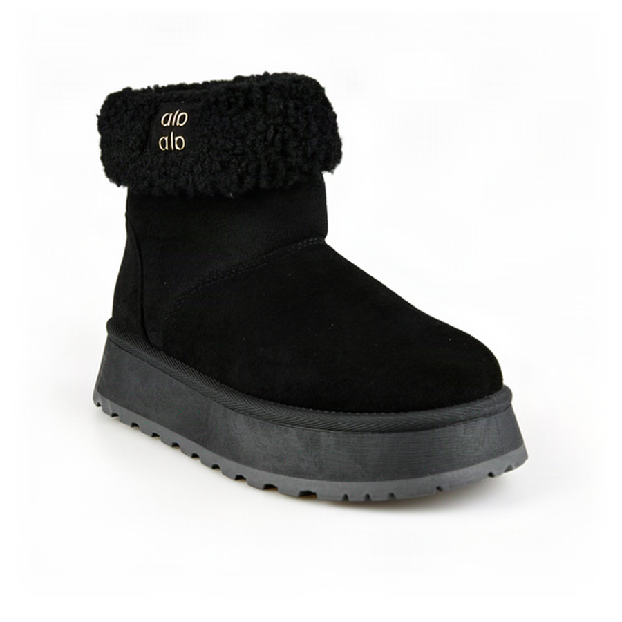 botine damă textil negru 0163246