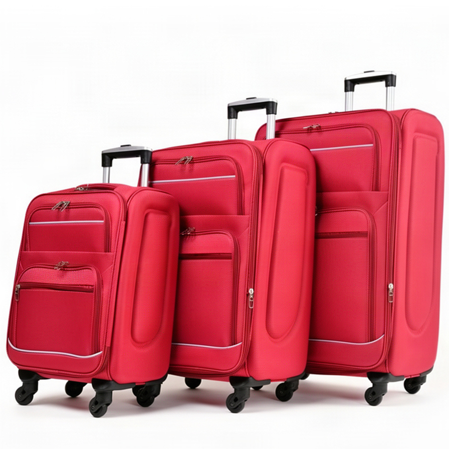 big suitcase textile red 0163734
