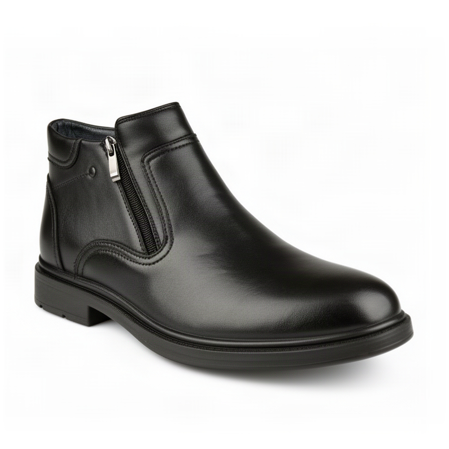 botine bărbați piele naturală negru 0162141