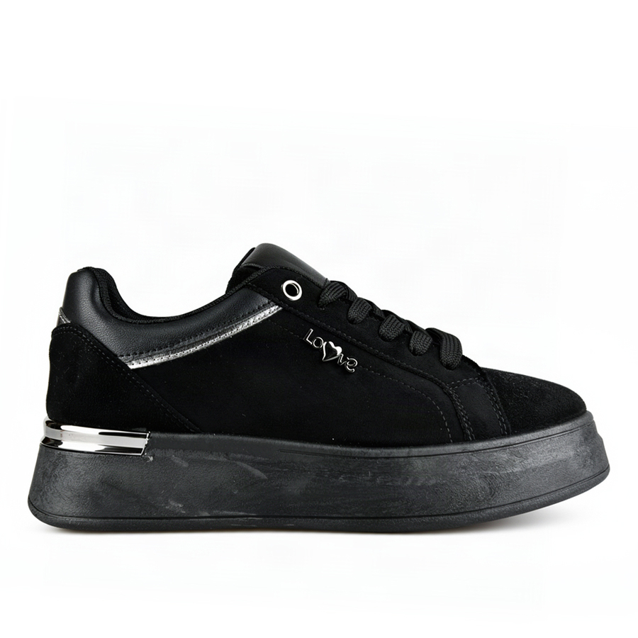adidași damă textil/piele ecologică negru 0163358