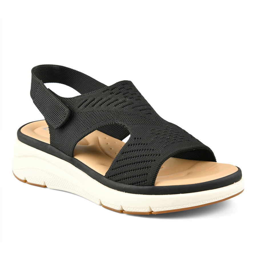lady's sandals textiles black 0160692