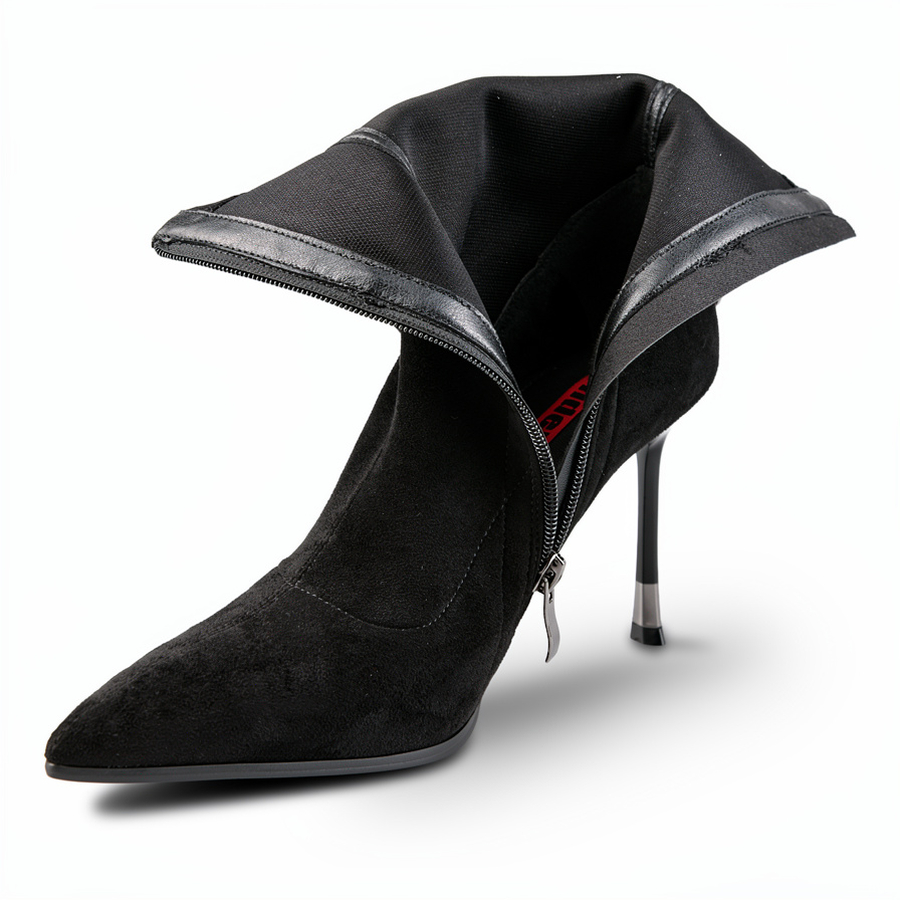 botine damă textil negru 0162066