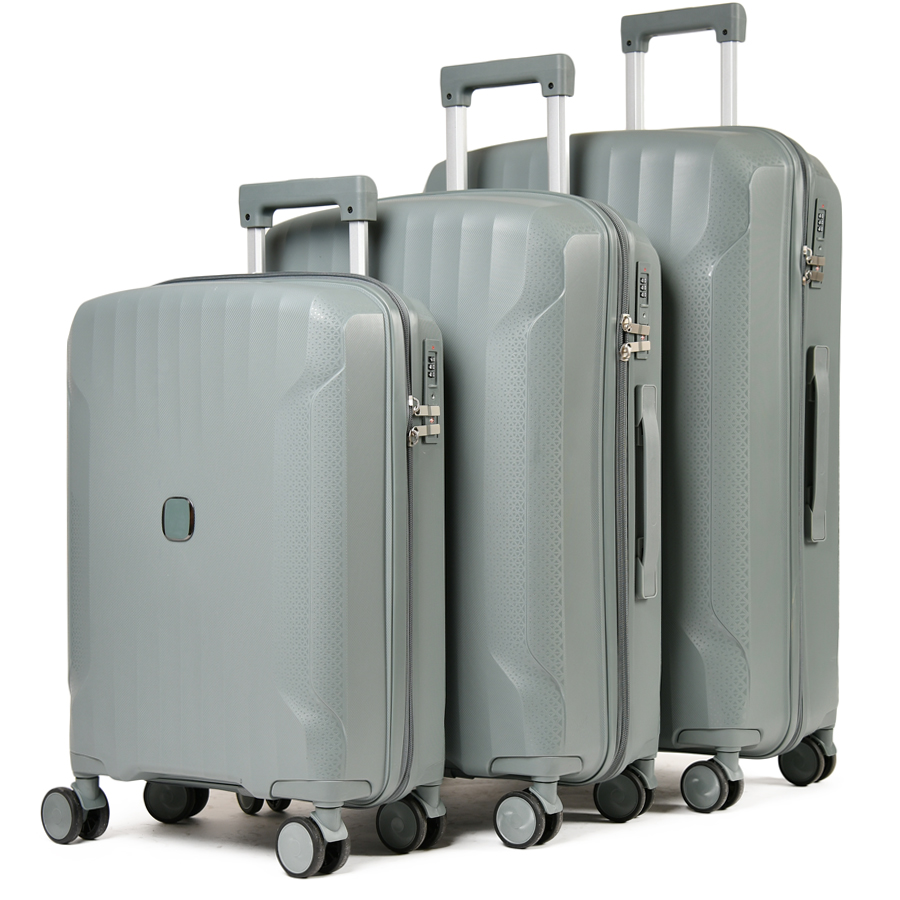 medium suitcase polypropylene grey 0161428