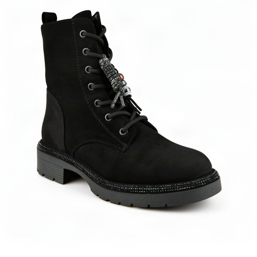 botine damă textil negru 0162440