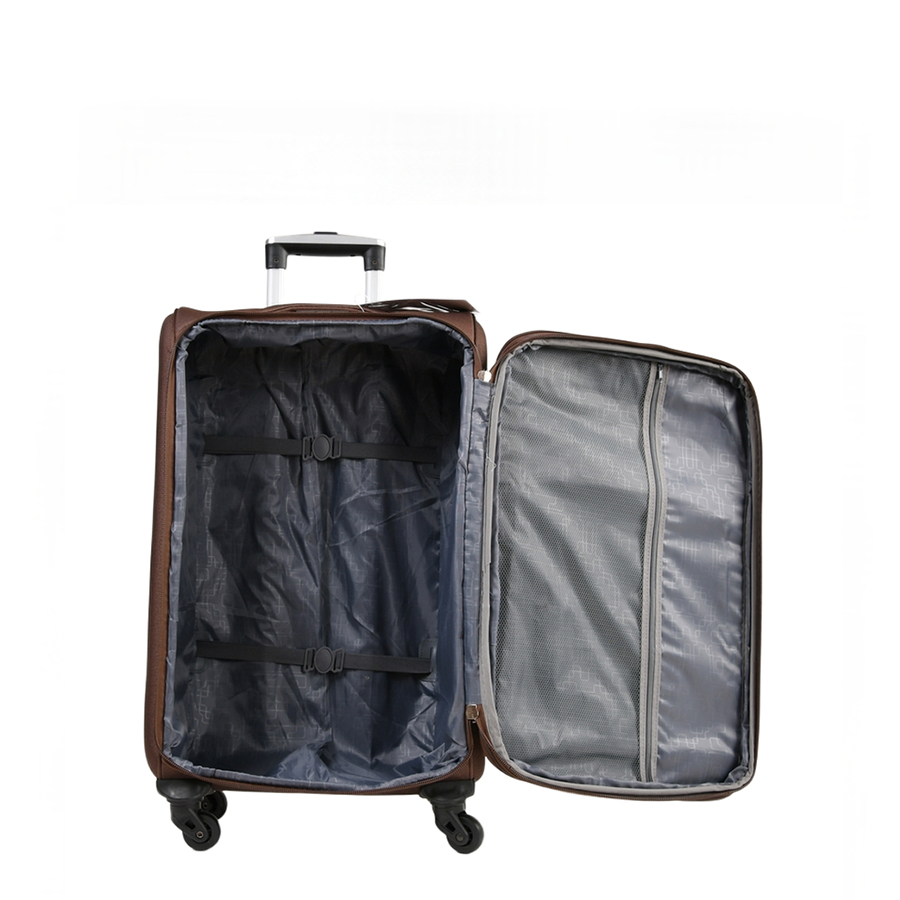 small suitcase textile brown 0163714